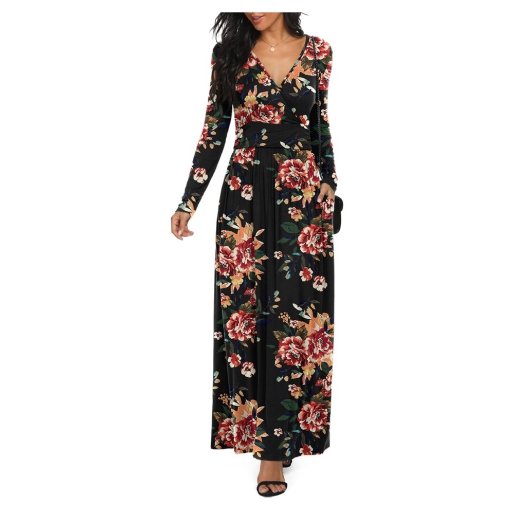 Black floral Maxi dress